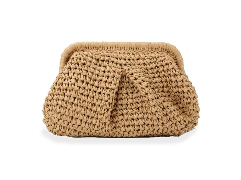 Big Straw Clutch Cherry Bag Girl'S Beach Tote Handle Hawaii Hollow Ladies Letter