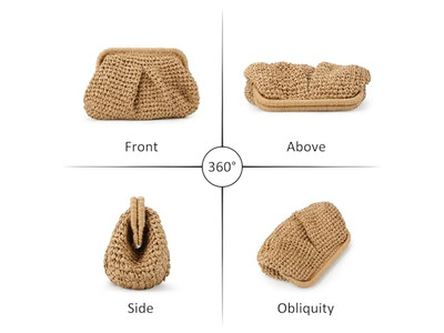 Big Straw Clutch Cherry Bag Girl'S Beach Tote Handle Hawaii Hollow Ladies Letter