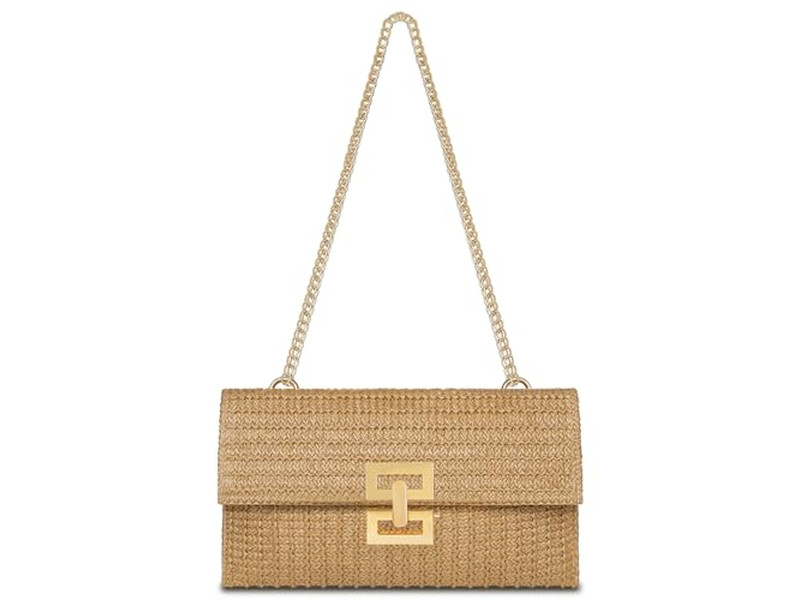 Crochet Straw Bag Fashion Feather Braided Damping Beach Purse Bride Black