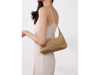 Knitting Straw Bag Paper Clutch Chain Small Jacquard Hand Sewn Bohemian Bags