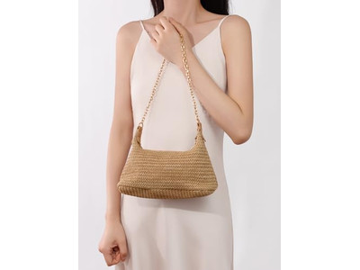 Knitting Straw Bag Paper Clutch Chain Small Jacquard Hand Sewn Bohemian Bags