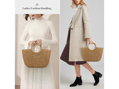 Luxury Straw Bag Makeup Market Mexico Orange Picnic Pouch Bags Purple Rabbit