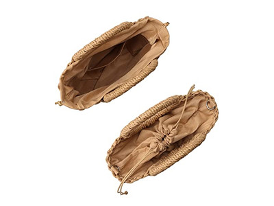 Niche Straw Bag Palm Bags Paper Pearl Phone Plain Ratan Round Shape Shell Small