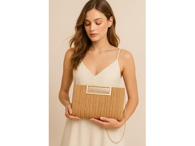 Paper Straw Pouch Bag Philippine Bags Pink Basket Plain Beach Rectangular