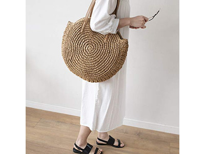 Raffia Straw Bag Rattan Ratten Round Tote Square Stock Bags Indian Spain