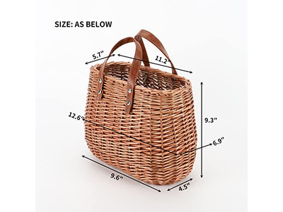Retro Woven Straw Bag Round Corn Bags Crossbody Small Beach And Leather