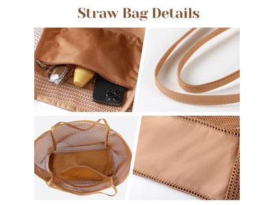 Straw Bag 1 Piece Moq For Toddler With Canvas Fringe Lining Pearls Ribbon