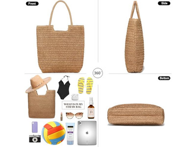 Straw Bag Handles In Hand Tassels Vietnam Carrier Elegant Hat Set Holder Bags