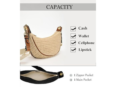 Straw Bag With Pearl Shell Strap Bags For Beach