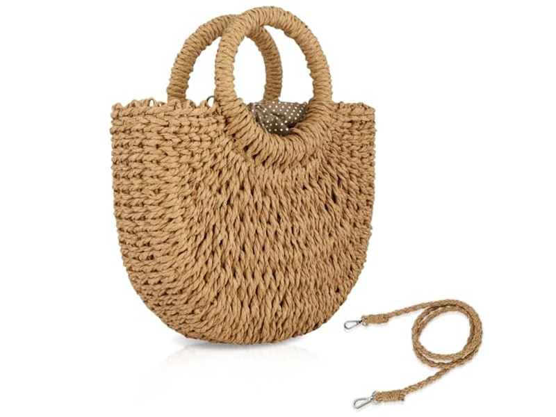 Straw Bags Design X Large Bag Bucket Tote Bridal Shoulderbag Pom Grab Clutch