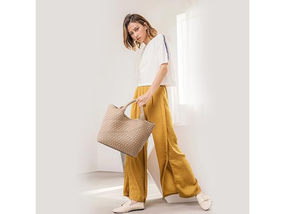 Straw Buckets Totes Tote Bag Logo Lined Handbag
