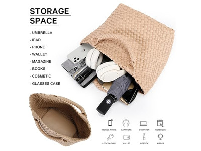 Straw Buckets Totes Tote Bag Logo Lined Handbag