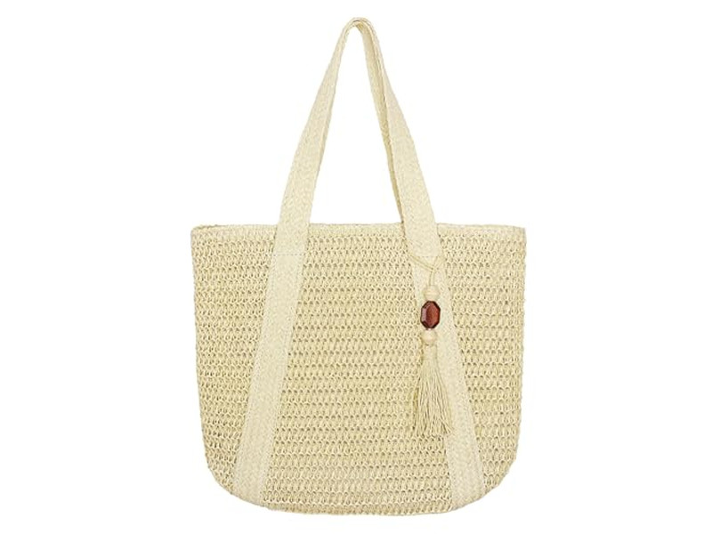 Straw Collecting Bag Beach Handbags Bags Decorated Women Wave Mini