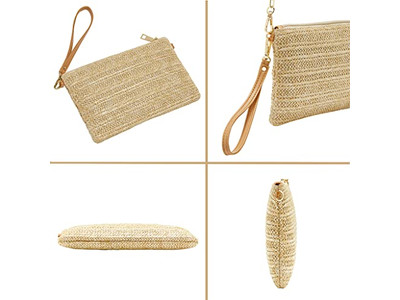 Straw Lined Handbags Rhinestone Bag Embroidered Candy Color Bridesmaid Bags