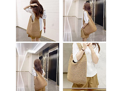 Straw Suede Bag Totes Wrist Wheat White Fine Bags Grass Jumbo Linen Multi Mini