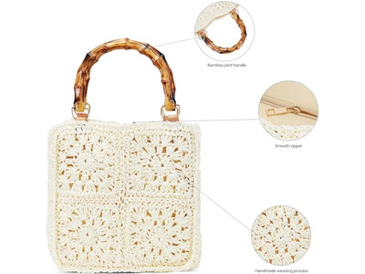 Child Straw Bucket Bag Fun Summer Purse Fashion Backpack High Quality