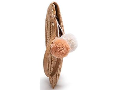 Cylindrical Straw Bag Horse Green Ladies Handbags Lightweight Mesh Beach Tote