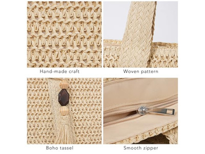 Large Fringe Straw Bag Summer Little Girls Luxury Tote Bags Manufactures