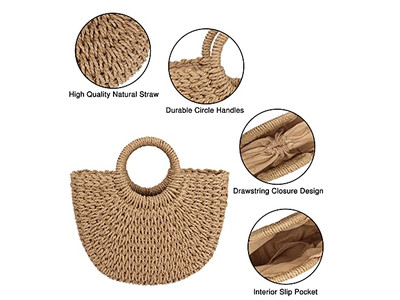 Manufacture Straw Bag Promotional Rattan And Bags Crochet Handbag