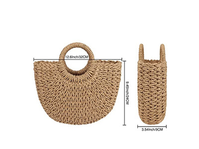 Manufacture Straw Bag Promotional Rattan And Bags Crochet Handbag