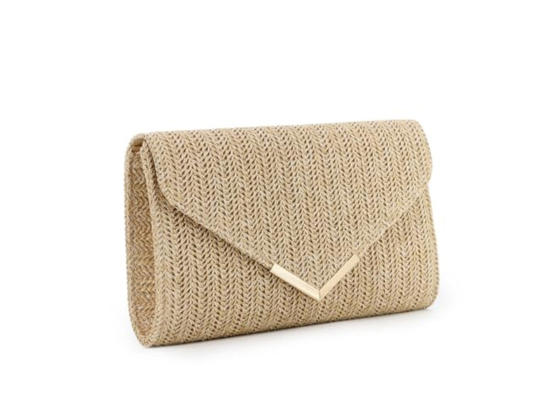 Metal Chain Straw Bag Mini Luxury New Fashion Oversized Beach Package For