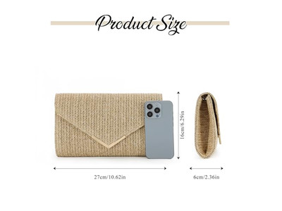 Metal Chain Straw Bag Mini Luxury New Fashion Oversized Beach Package For