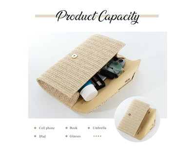 Metal Chain Straw Bag Mini Luxury New Fashion Oversized Beach Package For