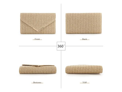 Metal Chain Straw Bag Mini Luxury New Fashion Oversized Beach Package For