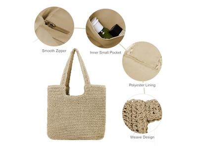 Minimalist Straw Bag New Trend Bags Long Strap Lock Chain Innovation Mexico