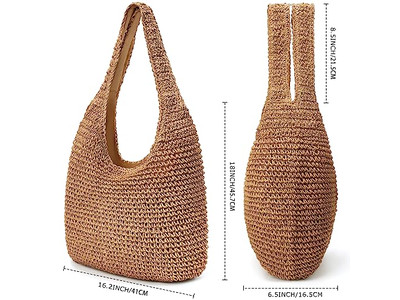 Shoulder Straw Purse Backpack Bag And Pearls Beach