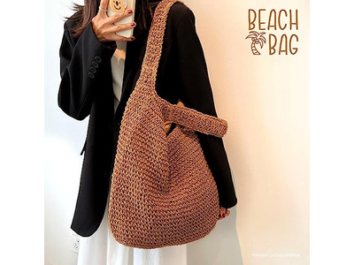 Shoulder Straw Purse Backpack Bag And Pearls Beach