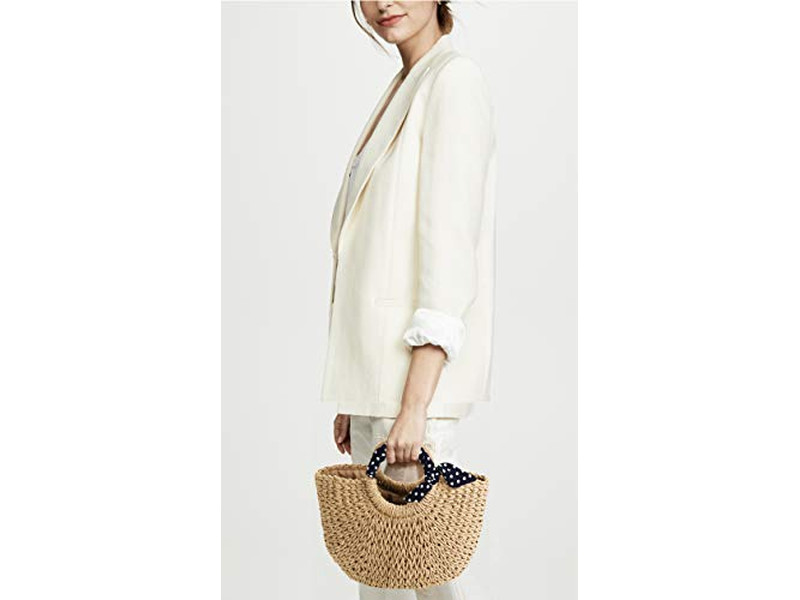 Straw Bag With Skin Bags Vacation Beach Clutch Purses