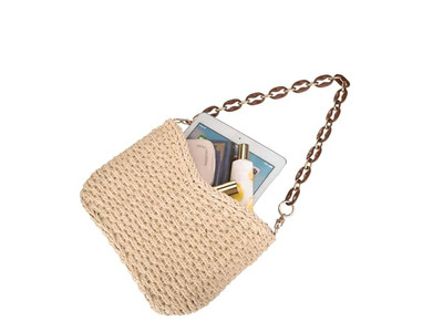 Straw Crossbody Tote Handbag Medium Hollow Out Bag