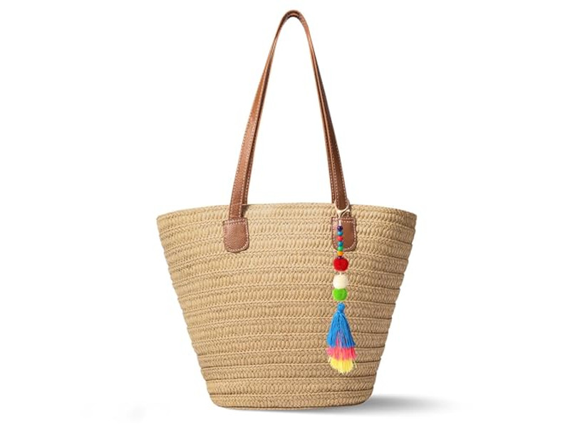 Straw Handbag Women Mat Beach Bag Tote Jute Woven Set