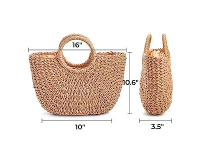 Summer Straw Bag 2023 Fancy Hand Bags Semi-Circle Women'S New Wholesalers