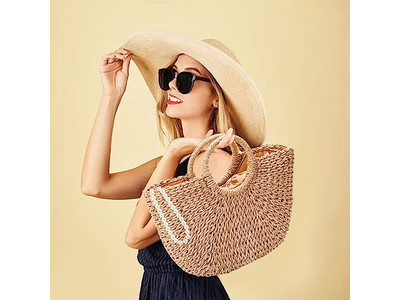 Summer Straw Bag 2023 Fancy Hand Bags Semi-Circle Women'S New Wholesalers